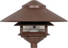  SF76/635 - 1 Light - 9" Pathway Light - Two Louver - Large Hood - Old Bronze Finish