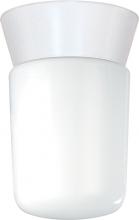  SF77/533 - 1 Light - 8" Utility Ceiling with White Glass White Finish