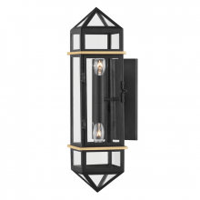  9002-AGB/BK - 2 LIGHT WALL SCONCE