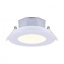  DL-4-9RR-WH-C-4 - LED Recess Downlight, 4-Pack, 4" White Color Trim, 9W Dimmable, 3000K, 500 Lumen, Recess mounted