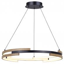  LCH283A24BKB - AZRIA, MBK/Brushed Brown, 23.75" W Cord LED Chandelier, Silicone , 30W LED (Int.), Dimm., 2100 l