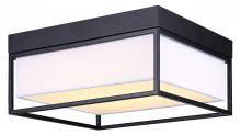  LFM293A12BK - BRETTON, MBK Color, 12" W LED Flush Mount, Acrylic, 20W LED (Int.), Dimm., 1200 lm, 3/4/5000K 3C