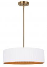  ICH1119A03WHG17 - REXTON, MWH + GD Color, 3 Lt 17" W Rod Chandelier, 60W Type A, 17" W x 13.75 - 55.75" H