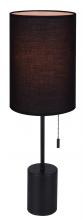 ITL1164A23BK - FLINT, MBK Color, 1 Lt Table Lamp, Black Fabric Shade, 60W Type A