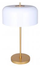  ITL2098B23GDW - MILLI, Glossy WH + PGD Color, 1 Lt Table Lamp, 60W Type A, On-Off on Cord, 13" W x 23" H