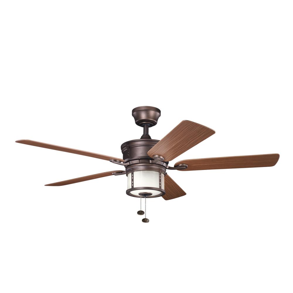 Three Light Weathered Copper Powder Coat Ceiling Fan Tapzp