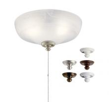  380014MUL - Large Bowl LED Alabaster Swirl Light Kit Multiple