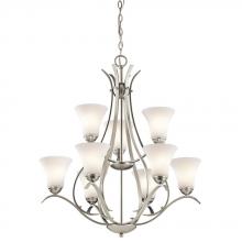  43506NIL18 - Keiran™ 9 Light Chandelier with LED Bulbs Brushed Nickel