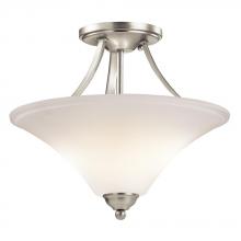  43512NIL18 - Keiran™ 2 Light Semi Flush with LED Bulbs Brushed Nickel