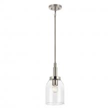  52725NI - Madden 15 Inch 1 Light Mini Pendant with Clear Glass in Brushed Nickel