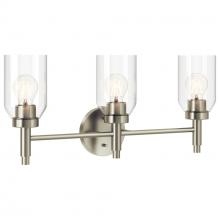  55185NI - Madden 24 Inch 3 Light Vanity with Clear Glass in Brushed Nickel