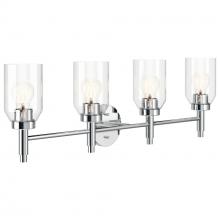  55186CH - Madden 34 Inch 4 Light Vanity with Clear Glass in Chrome