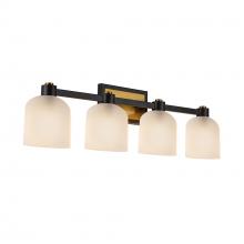  AC11694BB - Lyndon Collection 4-Light Bathroom Black and Brushed Brass