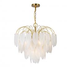  AC11781BR - Alessia Collection 10-Light Chandelier Brushed Brass