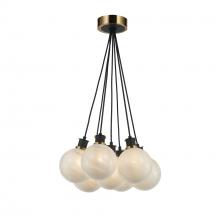  AC11877SW - Gem Collection 7-Light Pendant Black and Brushed Brass