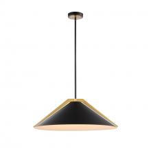  AC11914BK - Baltic Collection 3-Light Pendant Black and Brushed Brass