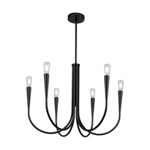  AC11926BK - Bronte Collection 6-Light Chandelier Black