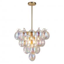  AC11999LU - Globo Collection 9-Light Chandelier Iridescent and Brass