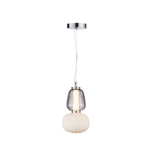  AC6701SM - Cyra Collection 1-Light Doublt Shade Pendant Chrome