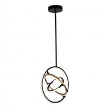  AC6740BB - Trilogy Collection Integrated LED Pendant, Black & Brass