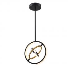  AC6742BB - Trilogy Collection Integrated LED 13 in. Pendant, Black and Gold