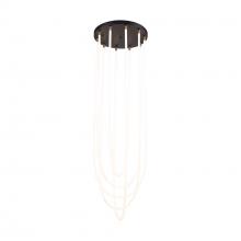  AC6812BK - Cascata Collection 5-Light Chandelier Black and Brushed Brass