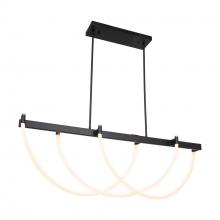  AC6813BK - Cascata Collection Island Light Black and Brushed Brass