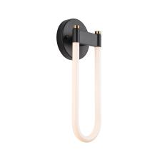  AC6814BK - Cascata Collection 1-Light Sconce Black and Brushed Brass