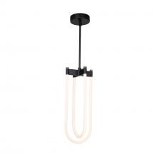  AC6815BK - Cascata Collection 2-Light Pendant Black and Brushed Brass