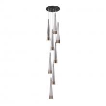  AC6829SM - Sunnyvale Collection 9-Light Chandelier Pearl Black and Smoke