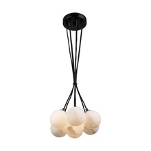  AC7467BK - Camila Collection 7-Light Pendant Black