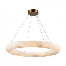  AC7469BR - Camila Collection 1-Light 27" Chandelier Brushed Brass