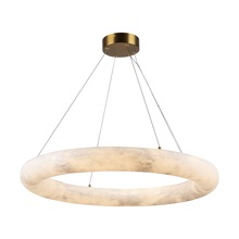  AC7469BR - Camila Collection 1-Light 27" Chandelier Brushed Brass