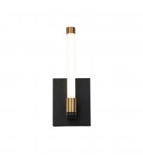  SC13081BB - Infiniti Collection 1-Light Integrated LED Sconce, Matte Black & Brass