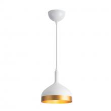  SC13351WH - Dash Collection 1-Light Pendant, White & Gold