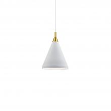  492710-WH/GD - Dorothy 10-in White With Gold Detail 1 Light Pendant