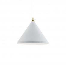  492824-WH/GD - Dorothy 24-in White With Gold Detail 1 Light Pendant