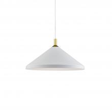  493118-WH/GD - Dorothy 18-in White With Gold Detail 1 Light Pendant