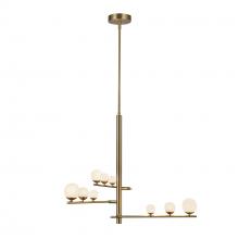  CH55524-BG/OP - Juniper 3 Head Brushed Gold/Opal Glass LED Chandelier