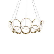  CH94829-AN - Oros 29-in Antique Brass LED Chandeliers