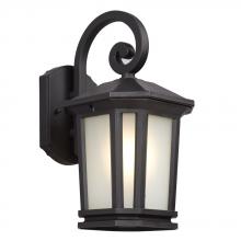  326040BK - Plastic Outdoor Black with Frosted Glass