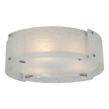  L615043CH031A1 - LED Flush Mount Ceiling Light - in Polished Chrome finish with Frosted Textured Glass