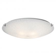  L621575CH031A1 - LED Flush Mount Ceiling Light - in Polished Chrome finish with Patterned White Sugar Glass