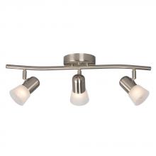  754173BN/FR - 3 Light Track Light - Brushed Nickel with Frosted Glass