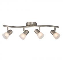  754174BN/FR - 4 Light Track Light - Brushed Nickel with Frosted Glass