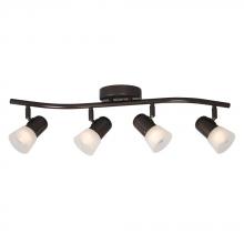  754174OBZ/FR - 4 Light Track Light - Old Bronze with Frosted Glass