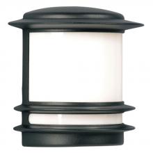  L312730BK012A1 - 120-277V LED Outdoor Cast Aluminum Wall Mount Fixture - in Black Finish with Polycarbonate Lens