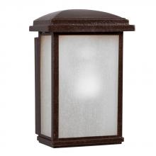  L320490BZ012A1 - LED Outdoor Wall Mount Lantern - in Bronze Finish with Frosted Seeded Glass