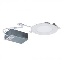  RL-RP209WH - Dimmable 120V 4" LED IC Rated Slim Round Panel Light - in White Finish 3000K, FT6 Wires