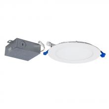  RL-RP509WH - Dimmable 120V 6" LED IC Rated Slim Round Panel Light - in White Finish, 3000K, FT6 Wires
